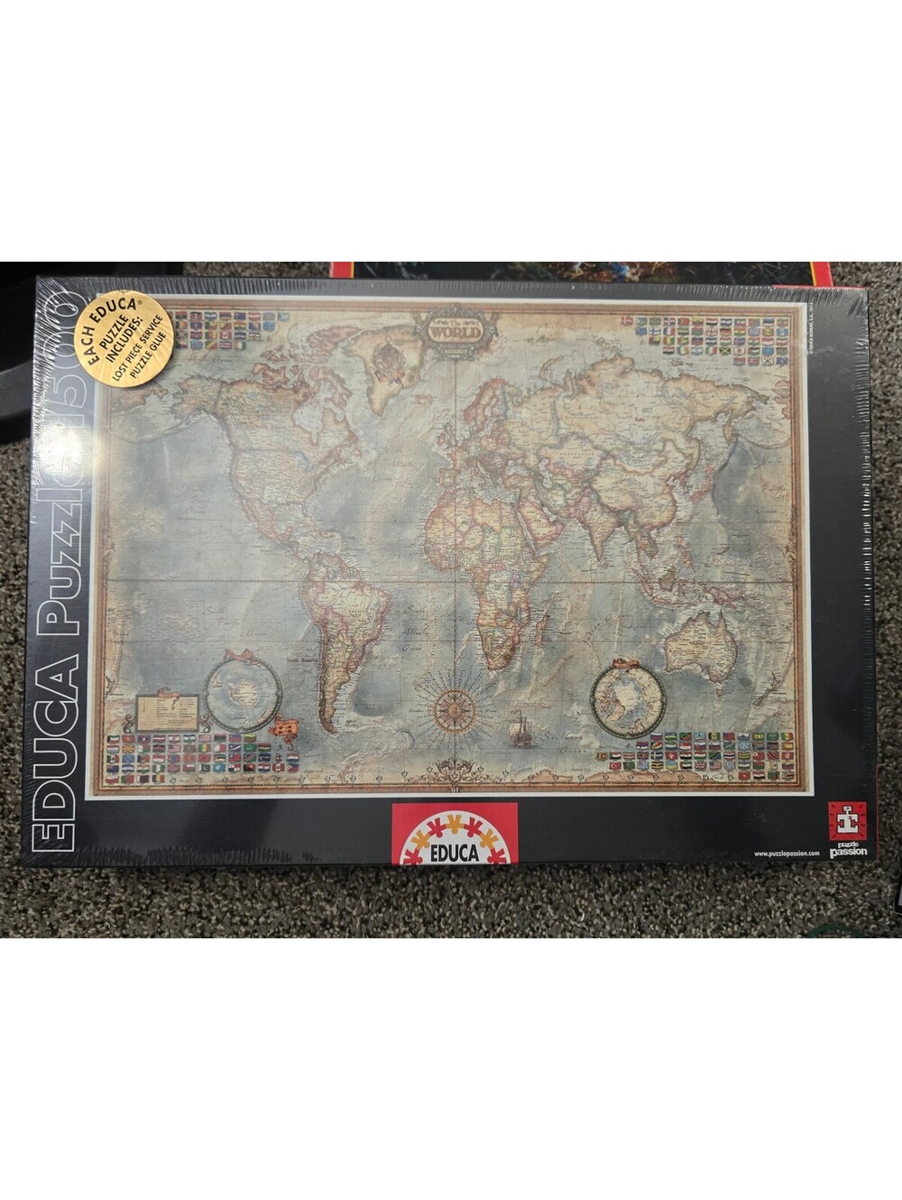 Educa Puzzle Passion Political Map of the World 85x60 cm 16005